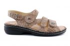 Gomera sandaal klitteband beige combi