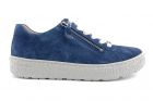 1401 Sneaker veter/rits lightzool blauw suede