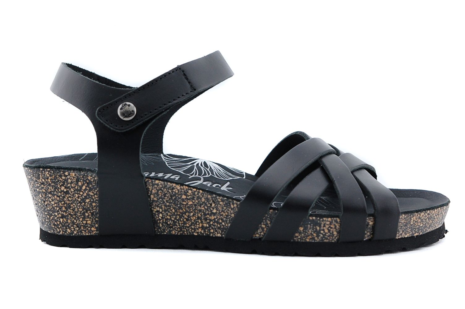Penelope Moeras Voorbeeld Panamajack Chia sandaal zwart online kopen bij Past Schoenen.