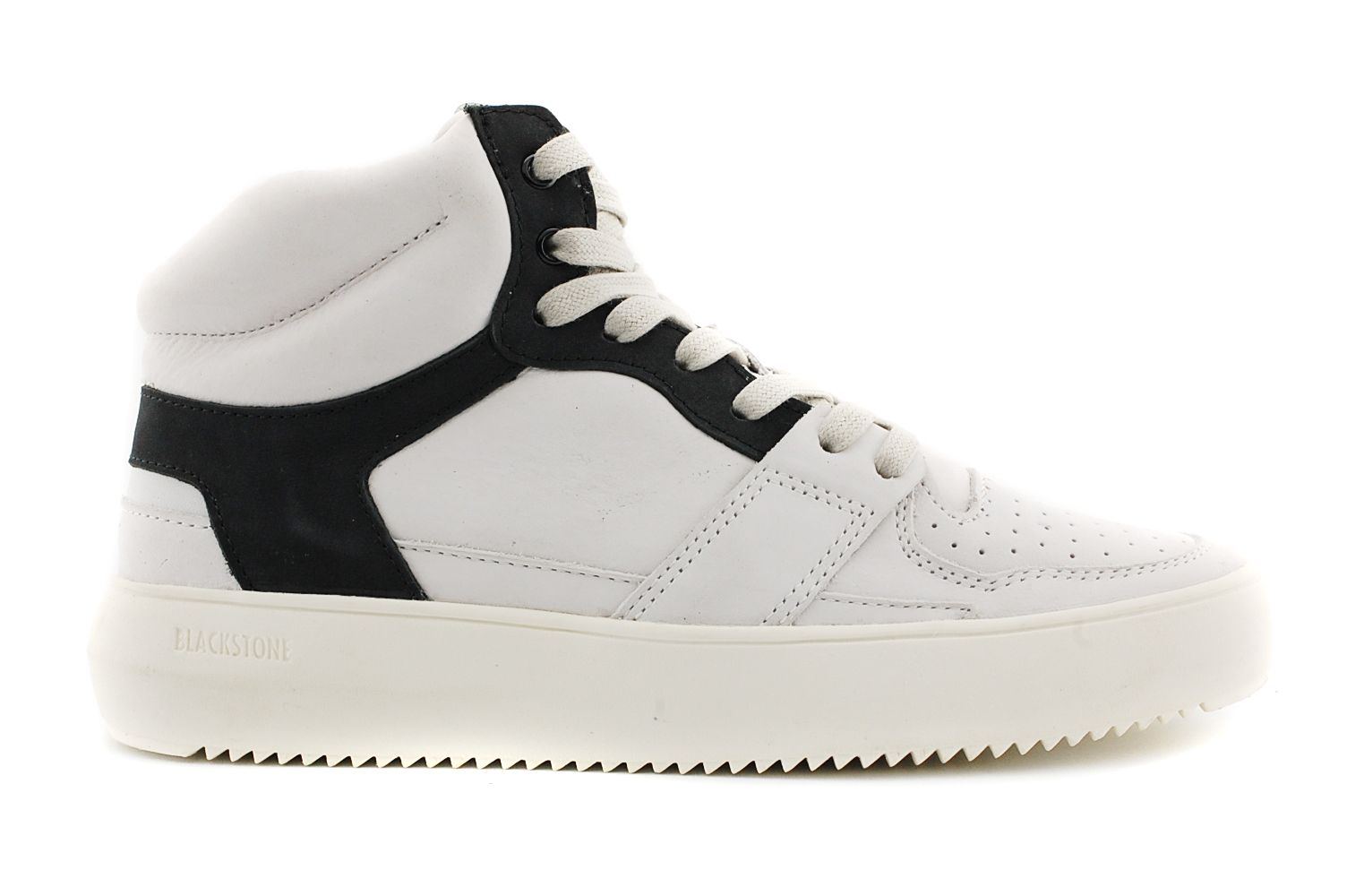bedreiging borst Krijger Blackstone YG02 sneaker halfhoog veter wit/zwart combi online kopen bij  Past Schoenen.