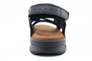 Salton voetbed sandaal klitteband zwart