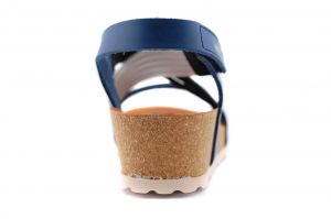Renza sandaal sleehak blauwcombi