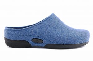 Lauren pantoffel muil licht blauw voetbed