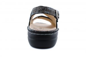 Milos sandaal klitteband zwart combi