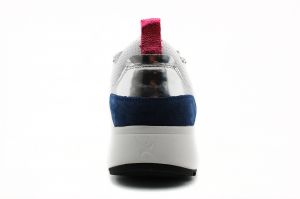 Grenoble HX sneaker veter/rits stretch denim combi