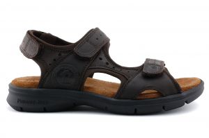 Salton voetbed sandaal klitteband bruin