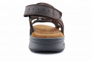 Salton voetbed sandaal klitteband bruin