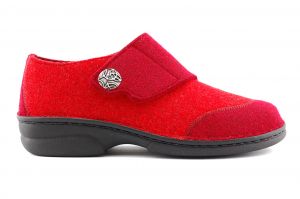 03558 G pantoffel klitteband los voetbed rood