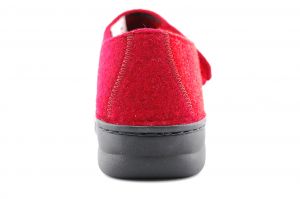 03558 G pantoffel klitteband los voetbed rood