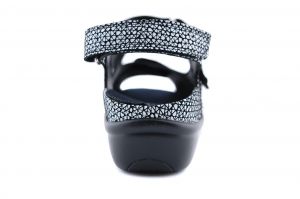 7258 H sandaal klitteband zwart/witcombi