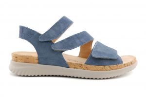 Breeze sandaal klitteband jeansblauw